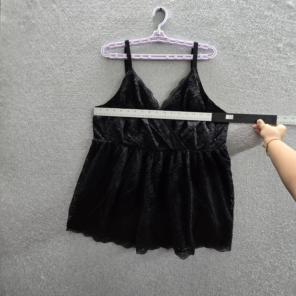Torrid Women Sleepwear 3 Black Nylon Polyester Camisole Babydoll Witchy Grunge